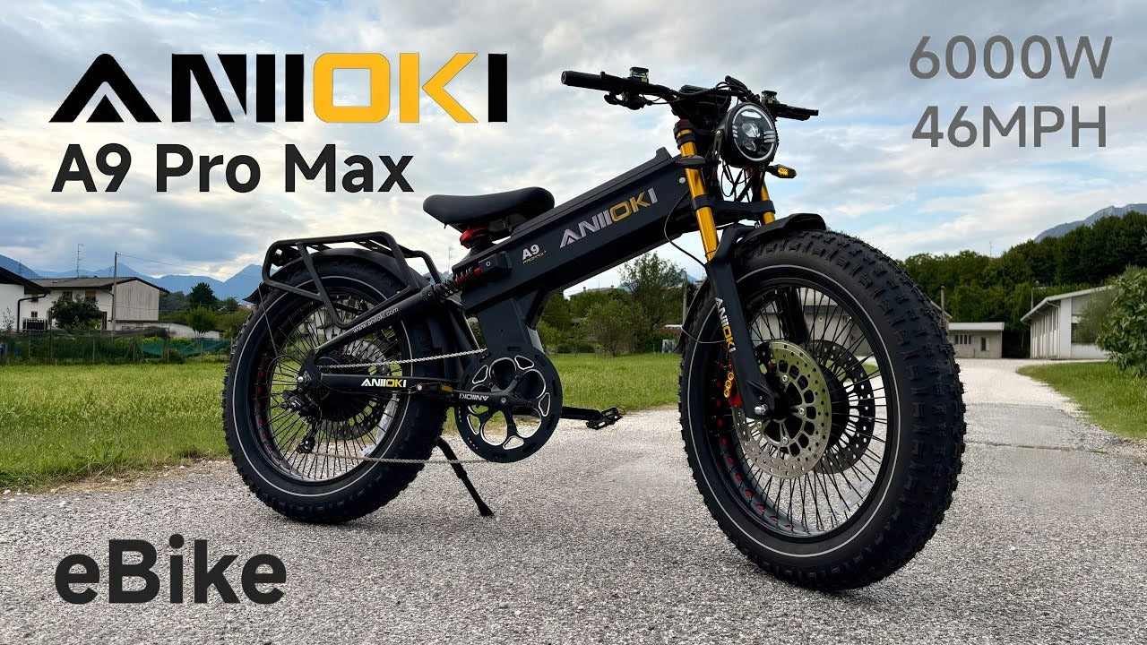 2025 ANIIOKI A9 Pro Max Dual-Motor eBike – 60 V, 6000 W Peak, 46 MPH - 75 KM/H Beast!